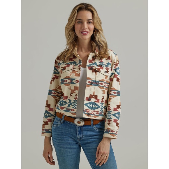 Wrangler Women's Aztec Boyfriend Jacket size small - Picture 6 of 8